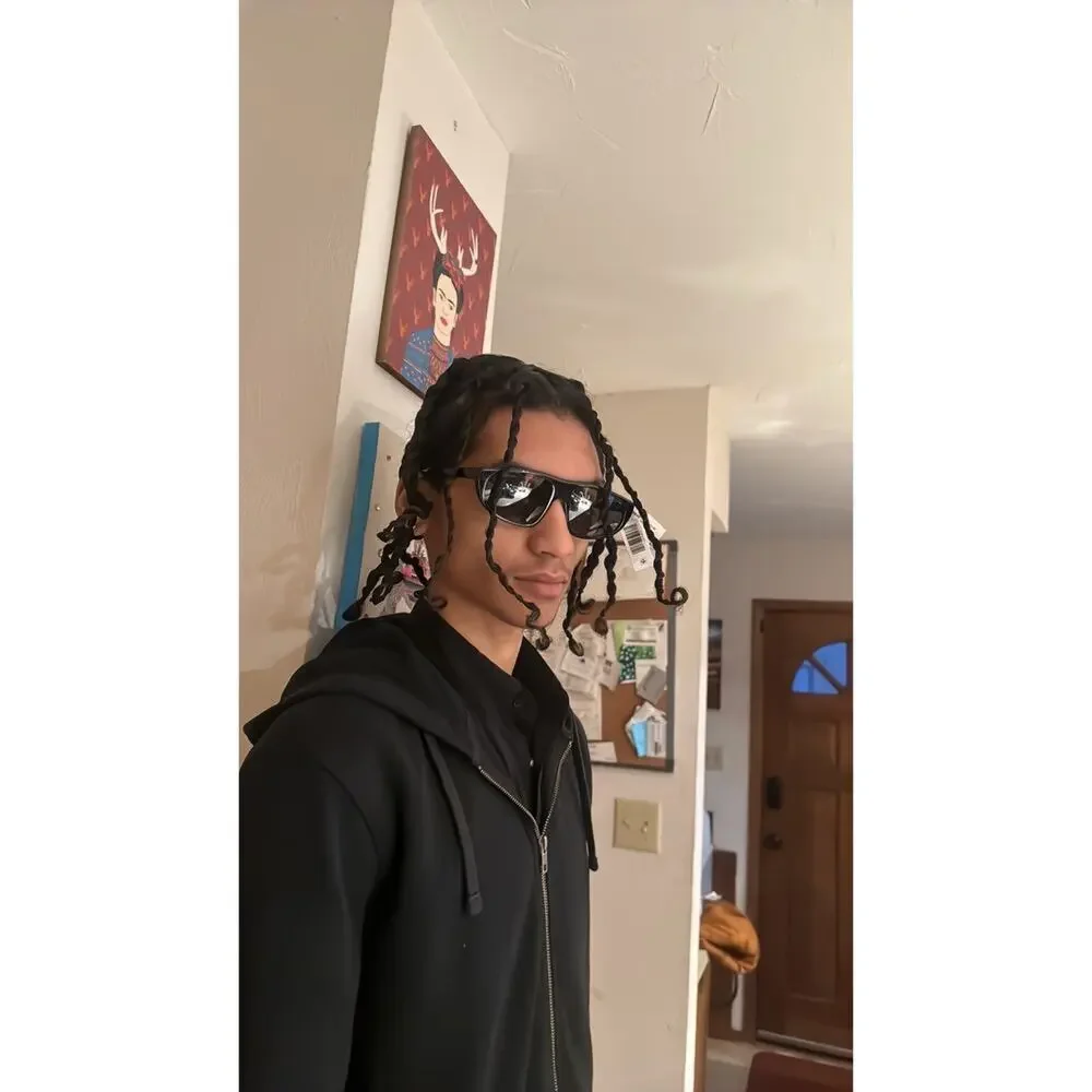 Balenciaga 60mm Rectangular Sunglasses black